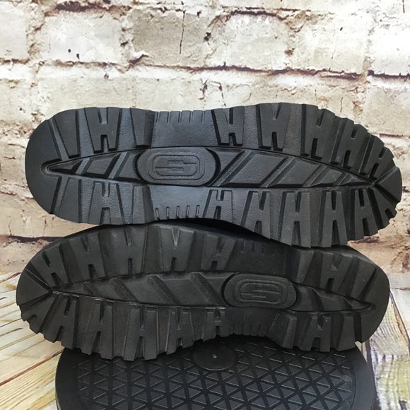 Skechers Mariners Pilot Utility Men's Black Leather High Top Tactical Boots 9.5 - Picture 6 of 8